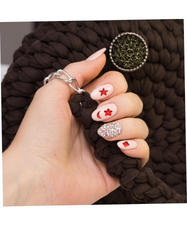 POPETPOP 1 Box Nail Jewelry Drill Red Sequin Ab Crystal Rhinestones Sticker Gems Nail Decoration Nail Jewelry Decorations Nail Art Accessories Diy Resin Drill Plastic Silver Black 13X5X1cm Red - Buy Online on GoSupps.com