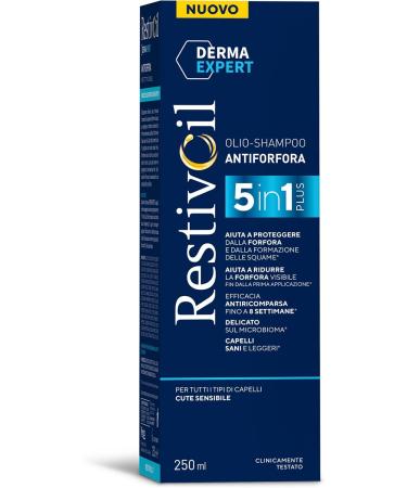  RestivOil Restivoil Derma Expert 5-in-1 Anti-Dandruff Oil Shampoo for All Hair Types Sensitive Skin 250 ml - Buy Online on GoSupps.com