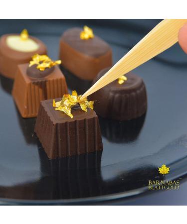 Barnabas Blattgold Edible Genuine Gold Leaf Flakes - 150mg Jar - Buy Online on GoSupps.com
