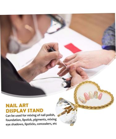  POPETPOP POPETPOP Nail Art Display Stand Nail Mixing Tray Oil Paint Palette Heart-Shaped Gel Nail Polish Mixing Tray Crystal Phnom Penh - Buy Online on GoSupps.com