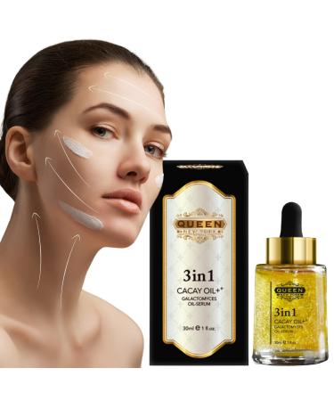 QUEEN 3in1 CACAY OIL++ Galactomyces Time Rejuvenate Intense Oil Face Serum (30ml/1fl.oz)