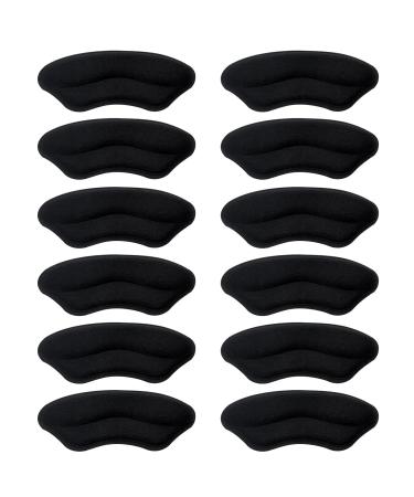 Heel Pads High Heel Inserts for Women Heel Cushions for Back of Heel 6 Pairs Heel Grips/Pads for Shoes That are Too Big Heel Inserts for Loose Shoes Foot Pads for Heel Pain Relief (Black)
