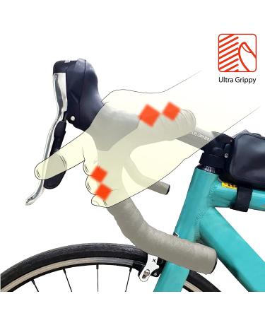 SKWI KI Skwiki Road Bike Handle Bar Tape - Grey | Adherent PU Leather, Gripy, High Rebound, Breathable, Multi-Layer Structure - Buy Online on GoSupps.com