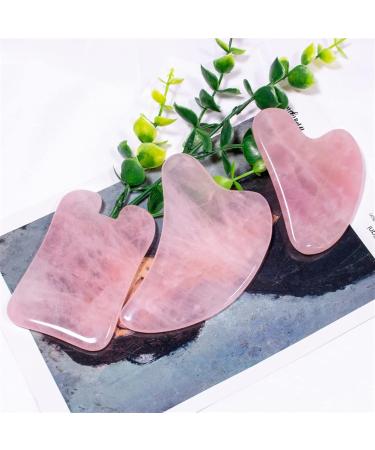 FACSER Natural Crystal Rough Pure Natural Rose Quartz Stone Gua Sha Scraping Board Face Neck Body Massagers Therapeutic and Skin Renewal Tool (Color : J) - Buy Online on GoSupps.com
