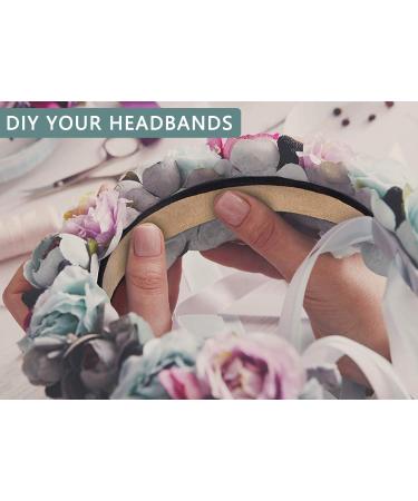 Satin Headbands for Women & Girls - Non-Slip Black Hairbands | 12 Pack DIY Hair Accessories - Buy Online on GoSupps.com
