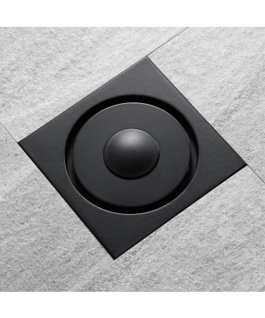 Drains Bathroom Floor Drain Floor Drain Cover Colander Brass Shower Waste Drainer Square Floor Drain Strainer Floor Drains Bathroom Accessories Black (Black)