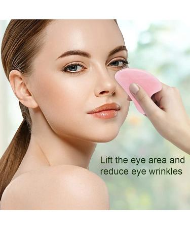 Medimama Rose Quartz Gua Sha Massage Tool for Facial Beauty - Wrinkles, Skin Tightening, Eye Puffiness Treatment, Anti-Aging & Body Relaxation - Pink - Buy Online on GoSupps.com