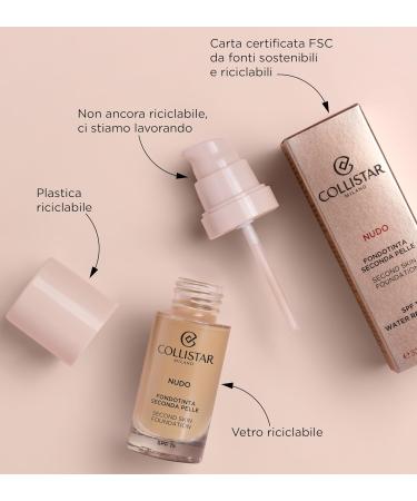 Collistar NUDO second skin foundation SPF15 4Nsabbia 30 ml - Buy Online on GoSupps.com