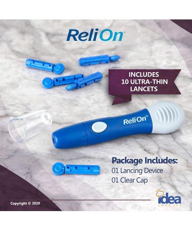 ReliOn Lancing Device: Ultimate Diabetes Care Guide with 10 Ultra-Thin Lancets - Buy Online on GoSupps.com