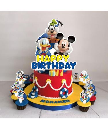 Donald Duck Birthday Party Decorations Donald Duck Cake Topper and Cupcake Toppers Sets for Donald Duck Birthday Party Supplies for Kids Birthday Party Cake Decoration - Buy Online on GoSupps.com