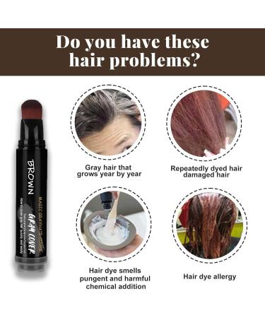 Trendyfave Temporary Hair Dye Brown Disposable Hair Colour Wax Liquid Instant White Hair Coverage - Natural Hairstyle Hair Dye Temporary Hair Wax Colour for Unisex Men Women - Buy Online on GoSupps.com