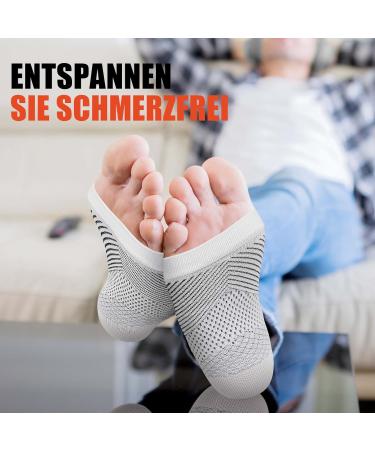 Putuo Neuropathy Plantar Fasciitis Socks | Orthopedic Compression Ankle Bandage for Arthritis & Heel Spur | 4 Couples Set - White 2XL - Buy Online on GoSupps.com