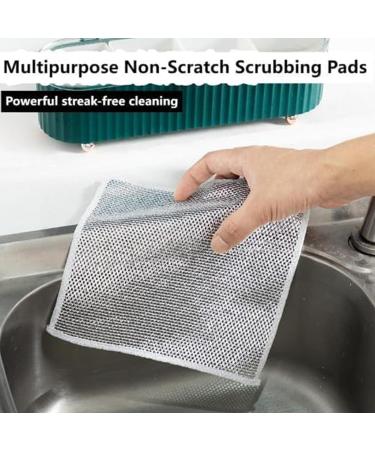 Double Stainless Steel Scrubber Multipurpose Wire Dishwashing Rags Non Scratch Wire Dish Cloth Multipurpose Wire Miracle Cleaning Cloths 2-in-1 Cast Iron Scrubber Ancienflow Scrubber (10PC) - Buy Online on GoSupps.com