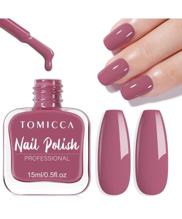 TOMICCA TOMICCA Purple Nail Polish 15ml Shiny Quick Dry Long Lasting Removable Water Based Nail Art Manicure DIY Nail Art