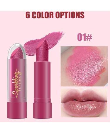  Sirseon Iridescent Lipstick | Nourishing Glossy Lip Treatment Travel-Friendly Outdoor Party Stick - Pack of 6 Waterproof Sticks - Buy Online on GoSupps.com