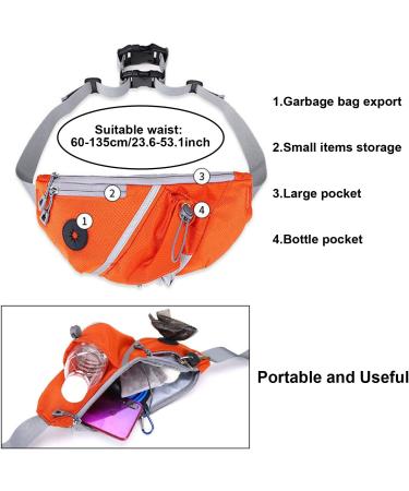 Hands Free Dog Leash with Waist Belt for Jogging Running Walking Waist Bag Pack Women Men Phone Keys Money Holder (Orange) - Buy Online on GoSupps.com