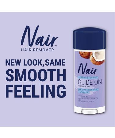 Nair Hair Remover Sensitive Formula Glide On Depilatory Cream 3.3 oz - Gentle Hair Removal Solution - Buy Online on GoSupps.com