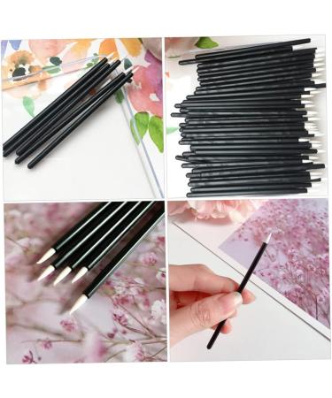 DOITOOL 200 pcs Brush Sticks Stickblack Head Makeup Fiber Practical Eye Black Disposable Applicator 9x0.7cmx2pcs Blackx2pcs - Buy Online on GoSupps.com