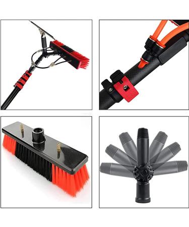 Water Fed Pole Kit Water Fed Telescopic Brush Squeegee Water/Hose Fed Pole Window Cleaning Brush Equipment Cleaning 35cm Brush Head 4M/13FT - Buy Online on GoSupps.com