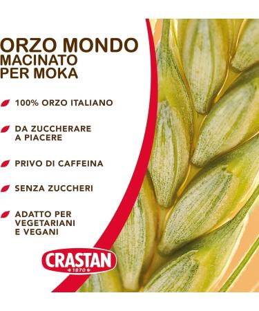 Crastan - Orzo Tostato Macinato Speciale Per Moka Orge convient pour cafeti re Moka 3x 500g + Italian Gourmet polpa 400g - Buy Online on GoSupps.com