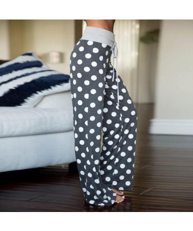 Plus Size Women s Wide Leg Jogging & Sports Pants | Bohemian Dot Print Leisure & Pajama Pants - Buy Online on GoSupps.com