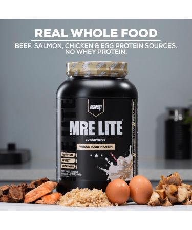 REDCON1 MRE LITE Whole Food Protein Powder | 24g Protein 4g Carbs 130 Calories No Added Sugar | No Whey Protein Bloat Free Easy Digesting Protein Powder | 30 Servings (Waffles & Syrup) - Buy Online on GoSupps.com