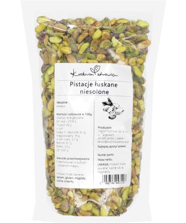 Kuchnia Zdrowia - Unsalted Shelled Pistachios - Whole Nuts - High Quality - Leak-proof Packaging with Zipper - Doypack: (250 Grams) - Buy Online on GoSupps.com
