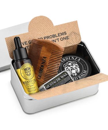 GUARDENZA Grooming Products: Ultimate Beard Set - Oil Balm Wax & Comb for Perfect Facial Hair - Buy Online on GoSupps.com