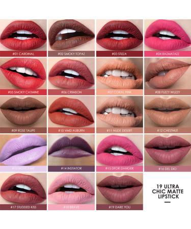 FOCALLURE Ultra Chic Matte Lipstick - Long Lasting, Waterproof Lip Crayon with Vitamin E - DARE YOU - Buy Online on GoSupps.com