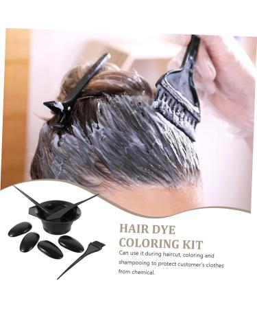 SOIMISS Kit de Coloration de Cheveux Professionnel Ensemble de Outils de Capillaire avec Bol et Pinceau Accessoires pour Salon de Coiffure Noir - Buy Online on GoSupps.com