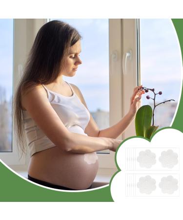 30 Pcs Pregnancy Belly Button Cover Patch 2.16" Reusable Washable Hide Belly Button Cover for Maternity Pregnancy (Flower-shaped Transparent White) Flower-shaped Transparent - Buy Online on GoSupps.com