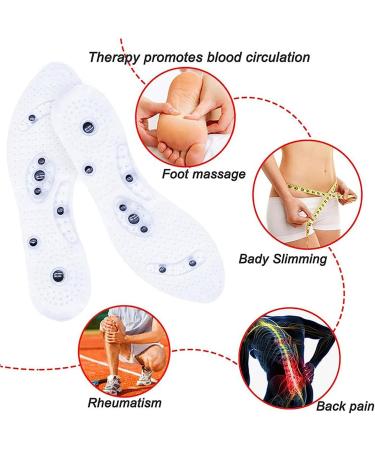 Magnetic Acupressure Insoles for Pain Relief | Cuttable Foot Massage Inserts for Men & Women - Thin Reflexology Soles - Buy Online on GoSupps.com
