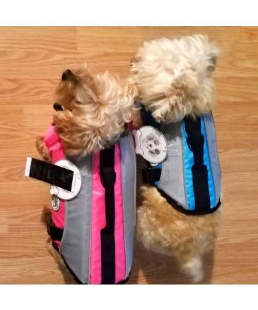 Vivaglory Neon Pink Dog Rescue Vest - Removable Front-Wheel Drive Reflective Caps & Extra Upholstery | Size L (63-78cm) - Buy Online on GoSupps.com