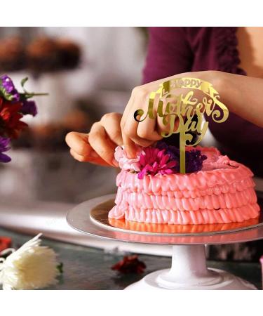 auwiyd Happy Mother's Day Cake Toppers Acrylic Cake Decorations Mother's Day Gold Acrylic Cake Toppers Cake Picks Cupcake Decorations for Mother's Day Birthday Cake Party 9 PCS - Buy Online on GoSupps.com
