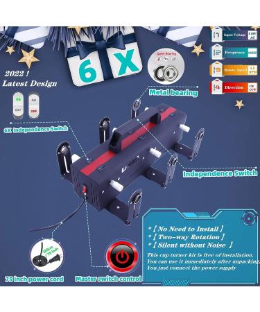 LFSUM 6 Cup Turner for Crafts Tumbler | Multi Spinner Machine Kit for DIY Glitter Epoxy Resin Tumblers - 6X-TURNER - Buy Online on GoSupps.com