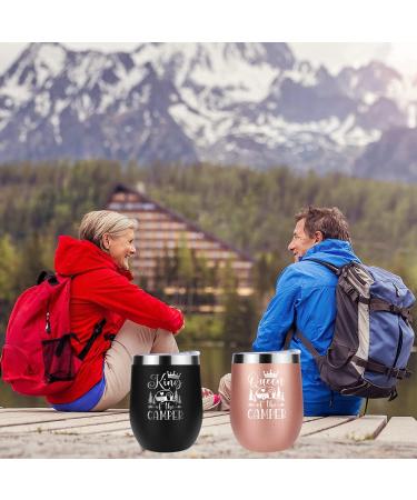 Hopedoit Camping Gifts Wine Tumbler 12OZ Camping Gifts for Women Camper Gifts Gifts for Campers Queen of The Camper Gifts for RV Campers Camping Gifts for Camper Cool Gifts for Camping Lovers 1 Count (Pack of 1) Queen of the Camper 1 - Buy Online on GoSupps.com