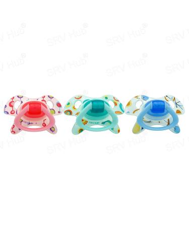 Nuby 985876 Geo Pacifier | Jaw-Friendly Silicone Teat | Multi-Coloured | International Shipping - Buy Online on GoSupps.com