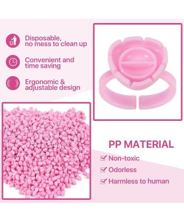 100PCS Pink Glue Rings for Eyelash Extensions - Smart Lash Holder for Volume Fanning Cup - Blooming Eyelash Glue Holder - Lash Extension Supplies - Buy Online on GoSupps.com