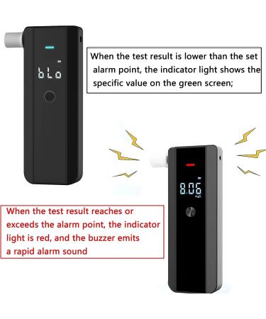 Portable Breathalyzer AT188 Alcohol Tester with LCD Display and 10 Mouthpieces - Alcohol Analyzer for Accurate Alcohol Testing - Buy Online on GoSupps.com