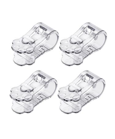 Karelwui 4 pieces cute cat paw ceiling holder clips needless seamless closure for duvets prevents slipping universal bed sheet clips non-slip 4 pieces clear