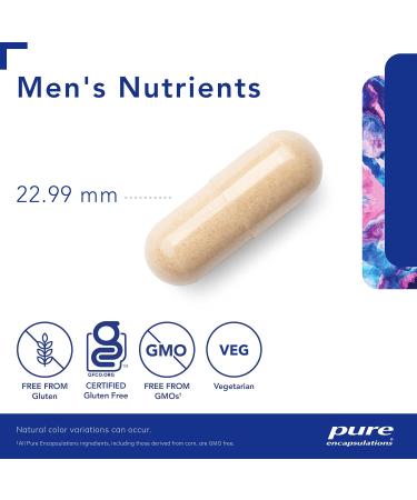 Pure Encapsulations Men's Nutrients - Multivitamin Mineral Supplement to Support Energy Endurance & Stamina in Men Over 40* - With Vitamin D Vitamin C & Trace Minerals - 180 Capsules - Buy Online on GoSupps.com