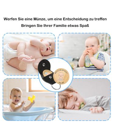 Unique Baby Gift for Boys | Wooden Decision Coin | Perfect Gifts for Birth & Baptism | Ideal for Expectant Mothers - Buy Online on GoSupps.com