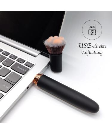Fulutoy Rechargeable Mini Bullet Vibrator & Makeup Brush - 10 Vibration Modes Premium Synthetic Hair - Perfect Gift Idea - Buy Online on GoSupps.com