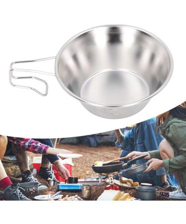 Plplaaoo Stainless Steel 304 Camping Bush Pot | Versatile Camping Cup & Bowl | Easy Clean Dishwasher Safe | Ideal for Hiking & Outdoor Adventures - Buy Online on GoSupps.com