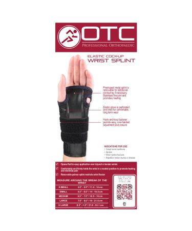 Shop OTC Reversible Wrist Splint - Cock-up Lacing Knit Elastic Black Large | Fast International Shipping - Buy Online on GoSupps.com