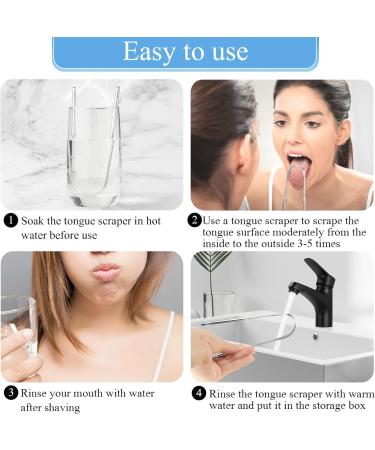 Y-Kelin Stainless Steel Tongue Scraper for Adults - 2PCS with Travel Case | Best Solution for Bad Breath & Oral Health Care - Buy Online on GoSupps.com