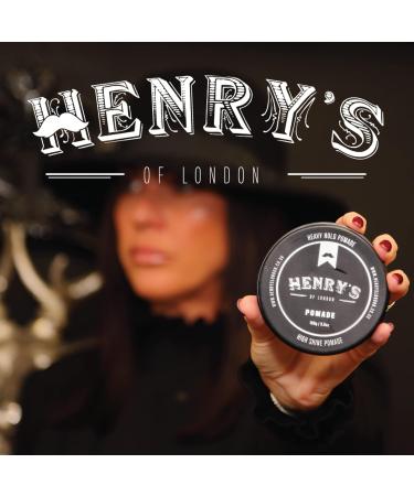 Henrys Of London High Shine Pomade for Men - Strong Hold Hair Styling Putty & Wax | Water Based | Ideal for Thick, Curly Hair & Beard | Strong Hold - Buy Online on GoSupps.com