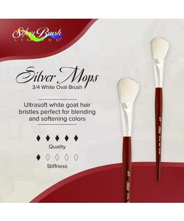 Silver Brush Limited 5519S Silver Mop Oval Brush - Short Handle Size 3/4 - Buy Online on GoSupps.com