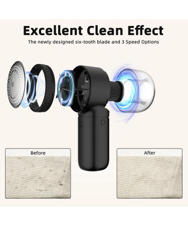 Buy Electric Fabric Shaver & Lint Remover - Rechargeable Sweater Shaver with Dual Protection & Removable Bin - Black | International Shipping Available - Buy Online on GoSupps.com