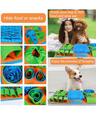 Vivifying Snuffle Mat for Dogs - Interactive Feeding Game for Mental Stimulation and Natural Foraging Skills | Slow Eating Mat in Blue/Green/Orange - Buy Online on GoSupps.com